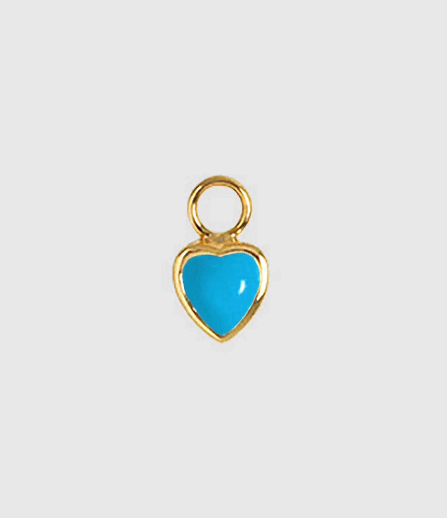 AND...PARIS Partager  Mini Charm Cœur Turquoise Or  