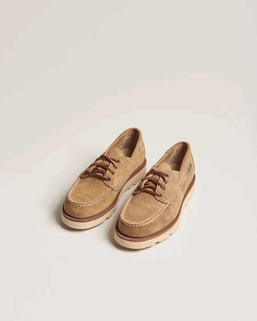 Askookfield Suede Boat Shoe Beige Camel