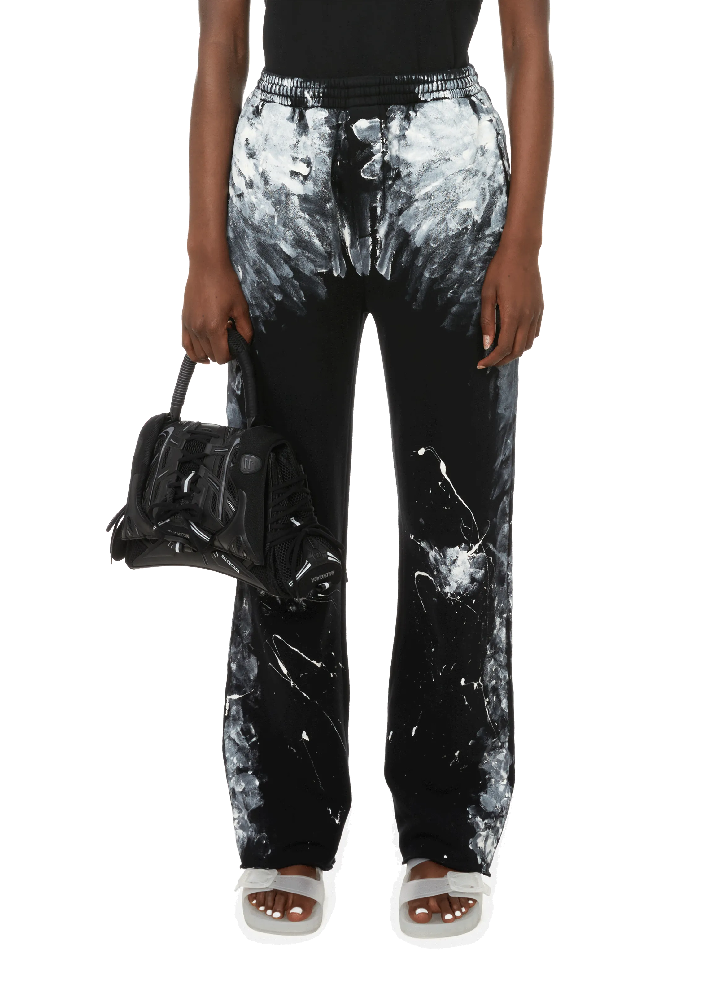 BALENCIAGA  Pantalon de jogging Painter en coton - Noir