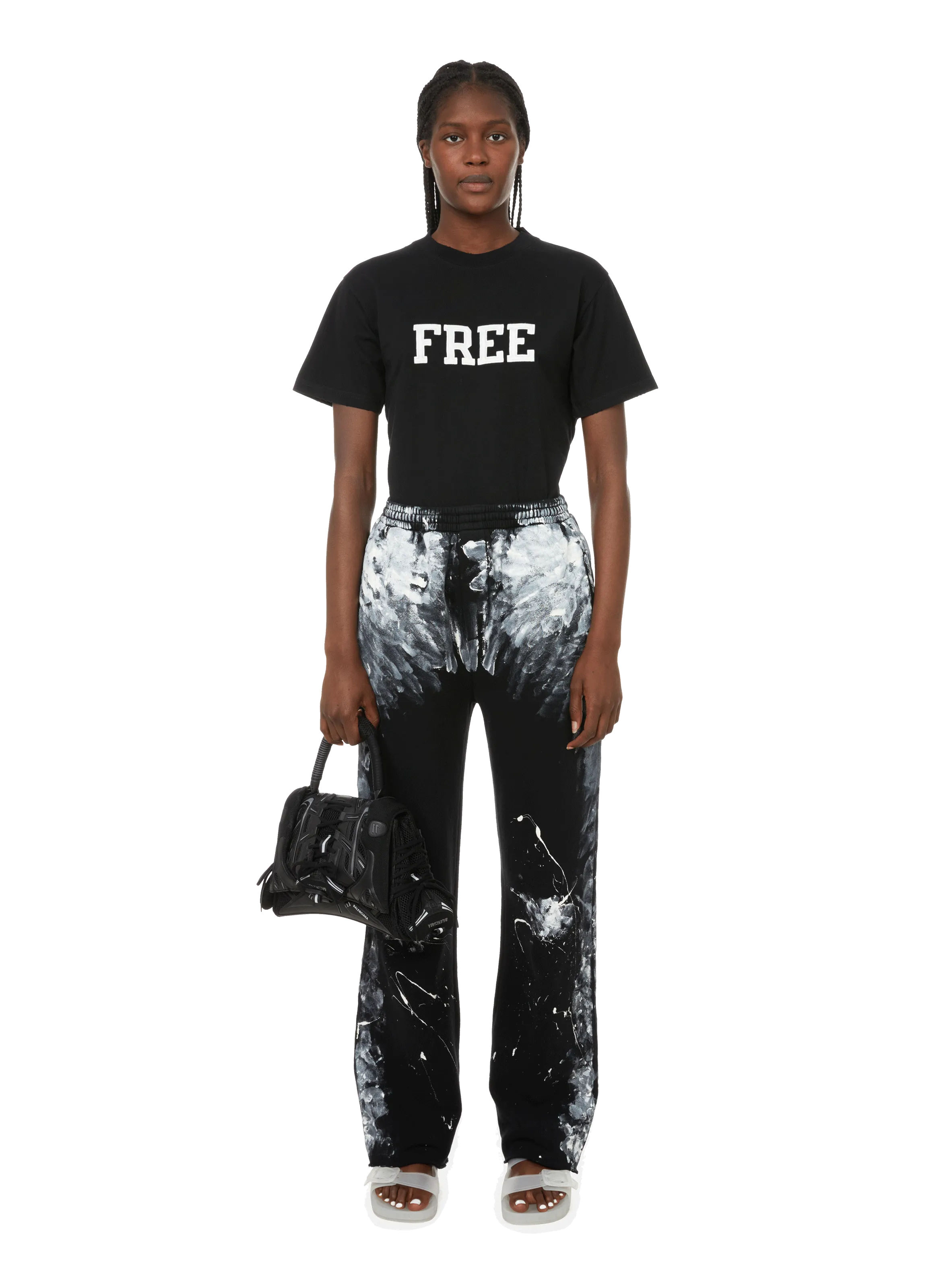 BALENCIAGA  Pantalon de jogging Painter en coton - Noir