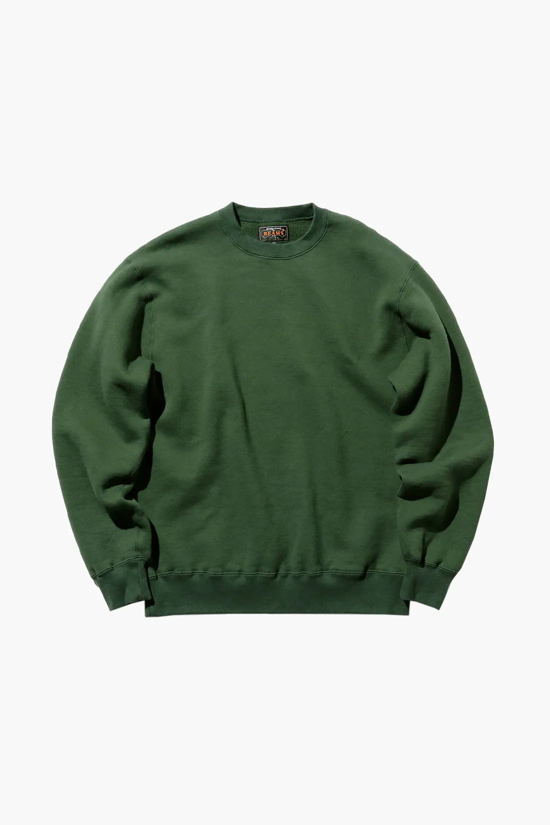 Beams plus Crew sweat Green 65 - GRADUATE STORE