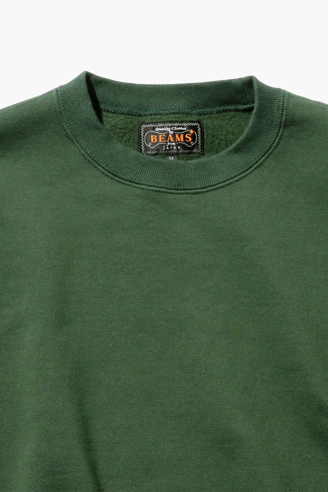 Beams plus Crew sweat Green 65 - GRADUATE STORE