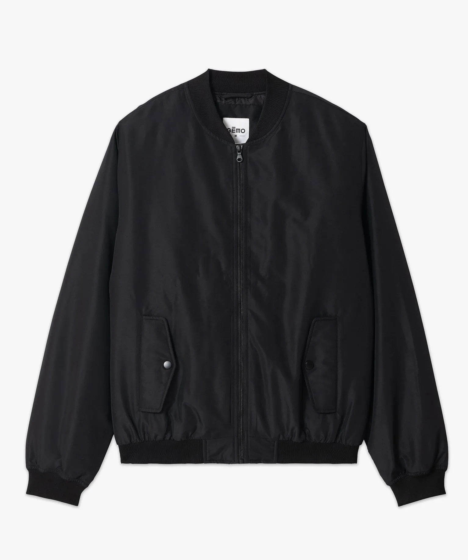 Blouson zippé style bomber homme noir