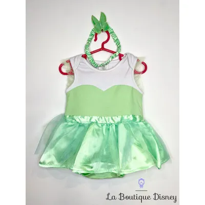 Body Déguisement Fée Clochette Disney Baby by Disney Store taille 18-24 mois Peter Pan blanc vert