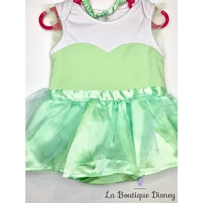 Body Déguisement Fée Clochette Disney Baby by Disney Store taille 18-24 mois Peter Pan blanc vert