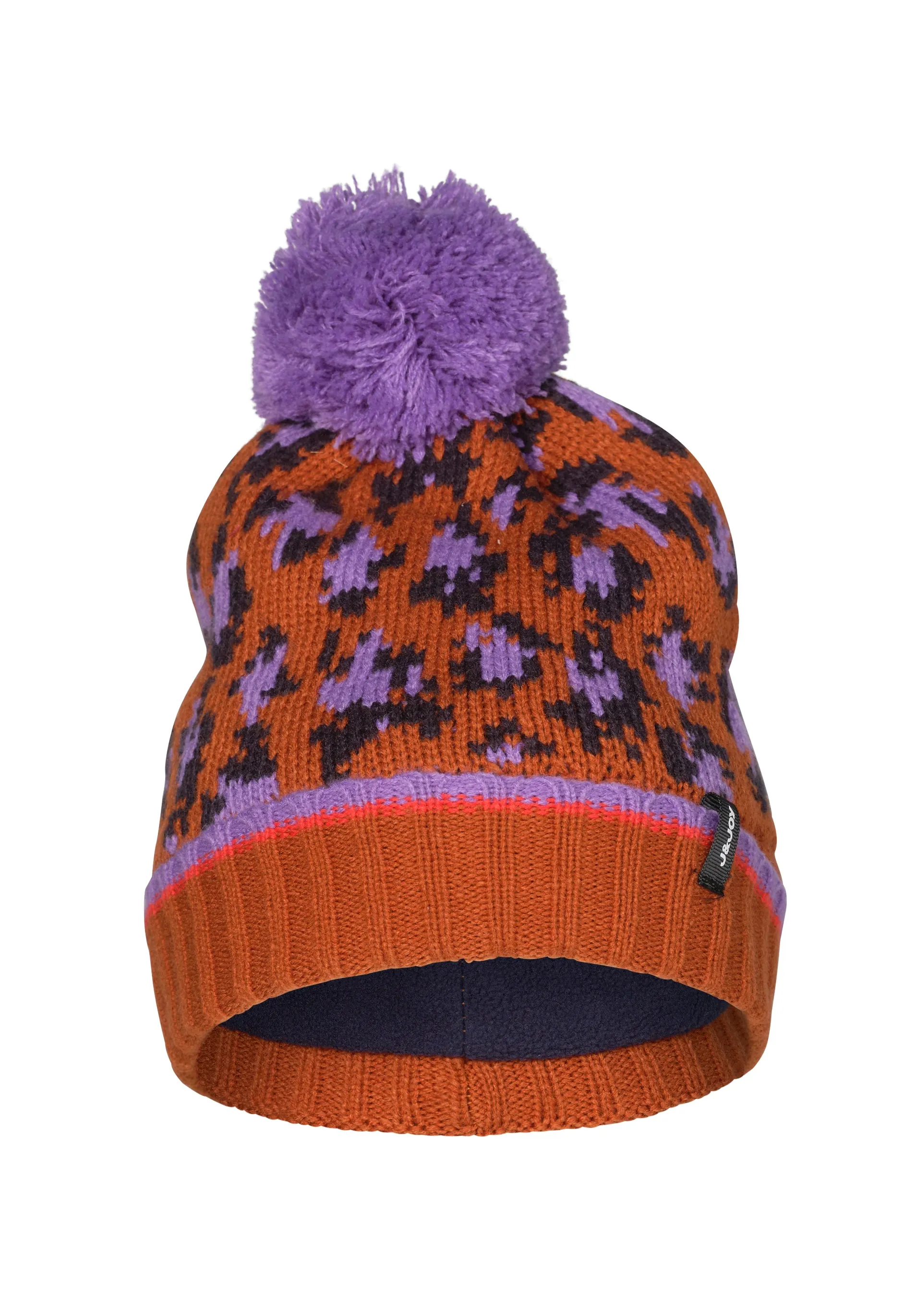 Bonnet femme léopard violet