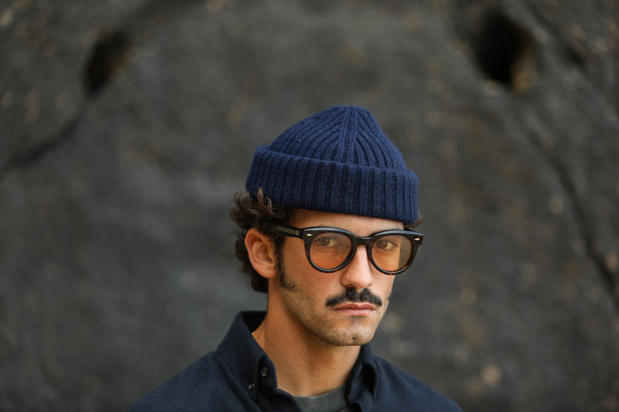 Bonnet Laine & Alpaga Navy