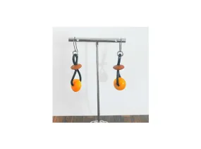 Boucles d'oreilles Enara jaune-orange en ivoire végétal