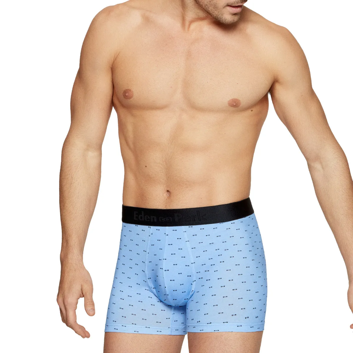 Boxer bleu clair homme motifs petit noeud signé Eden Park