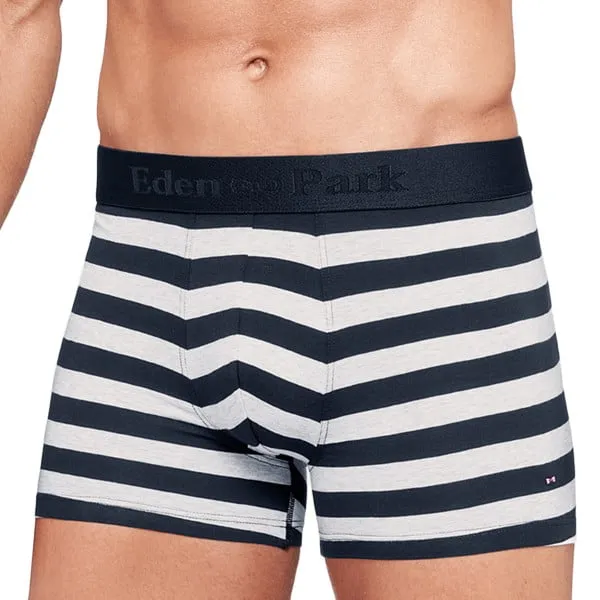 Boxer homme rayé marine et gris clair de Eden Park