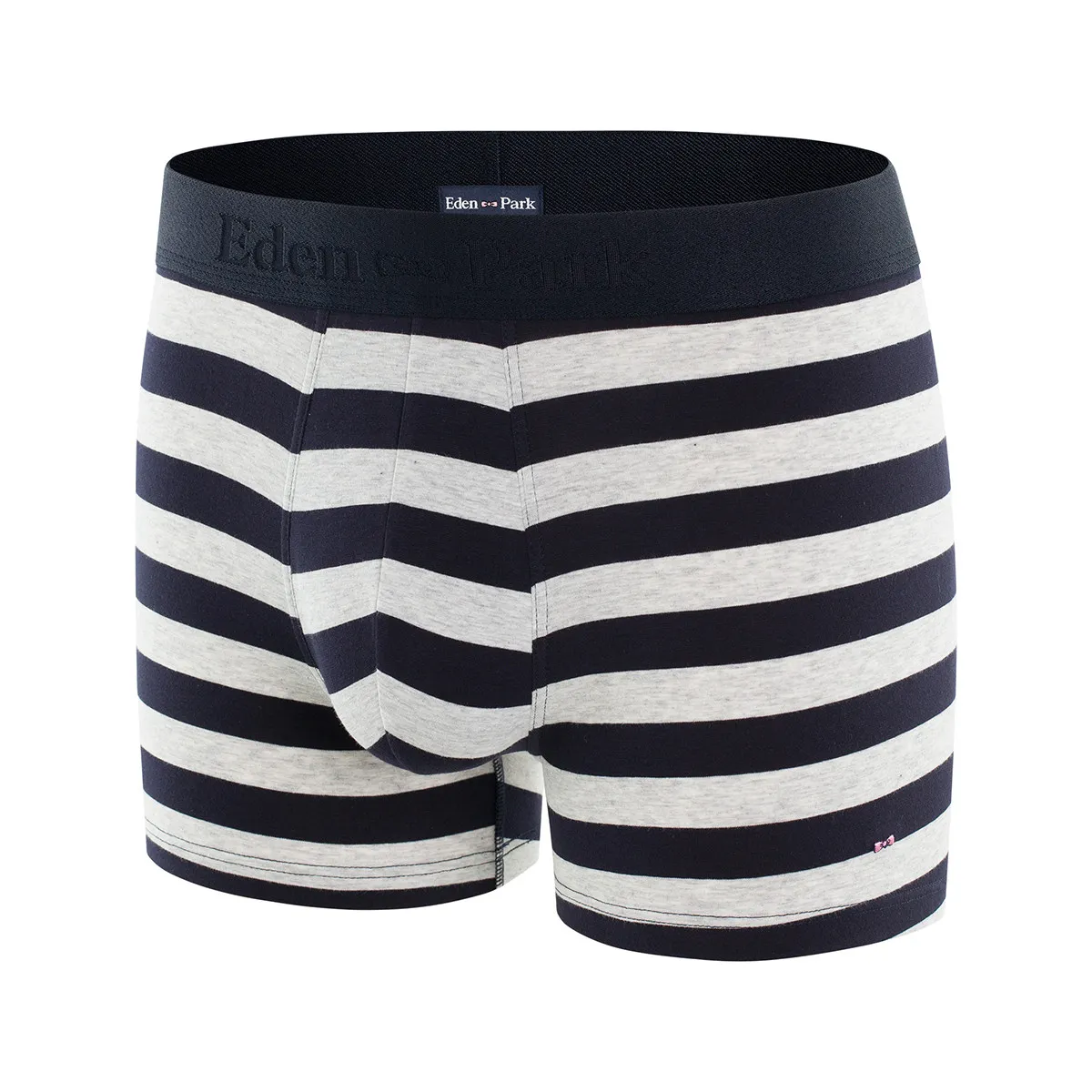 Boxer homme rayé marine et gris clair de Eden Park