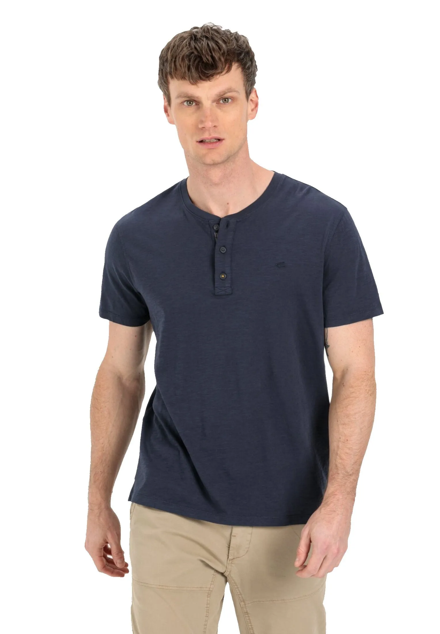 CAMEL ACTIVE TEE SHIRT BOUTON Marine