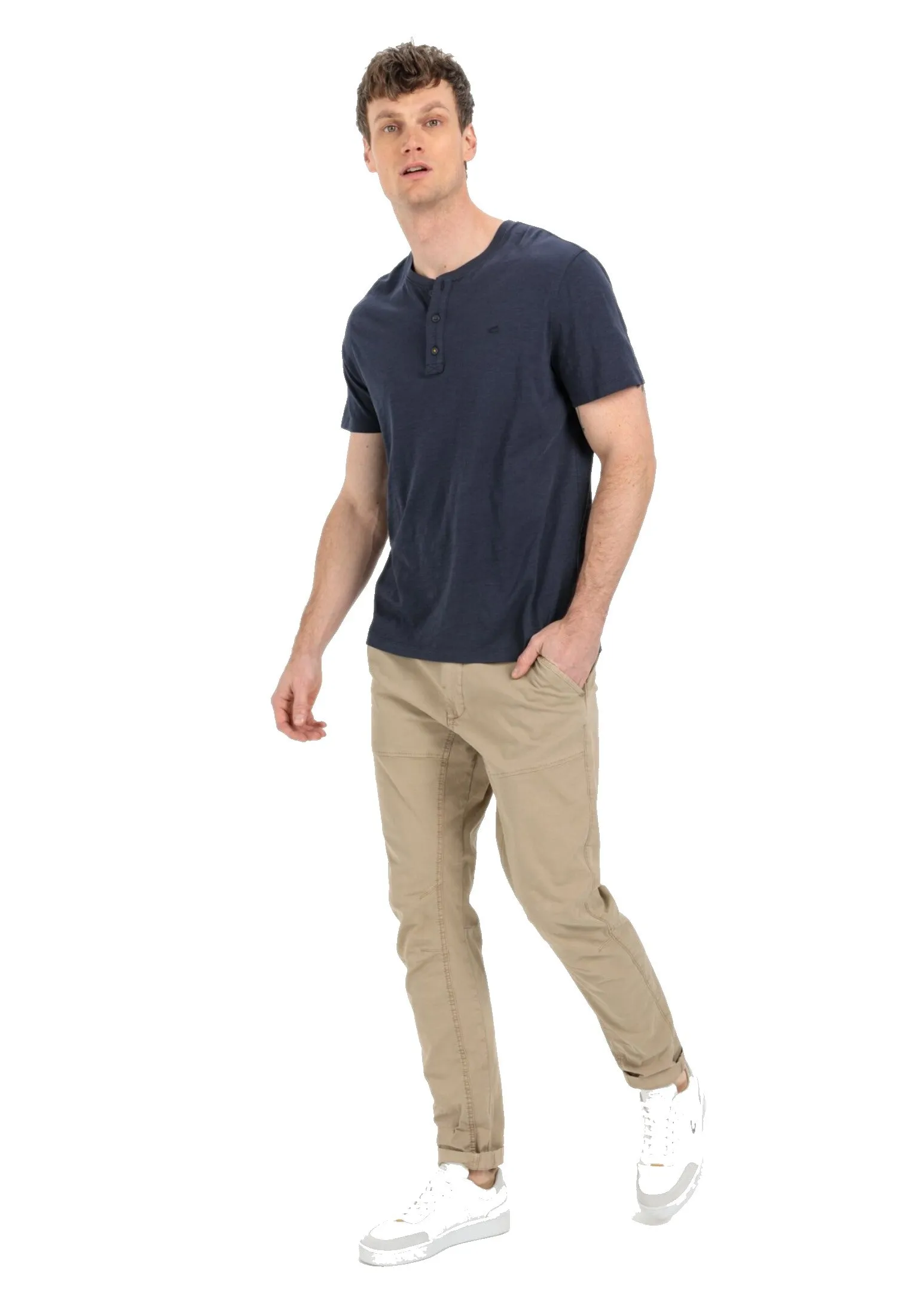 CAMEL ACTIVE TEE SHIRT BOUTON Marine