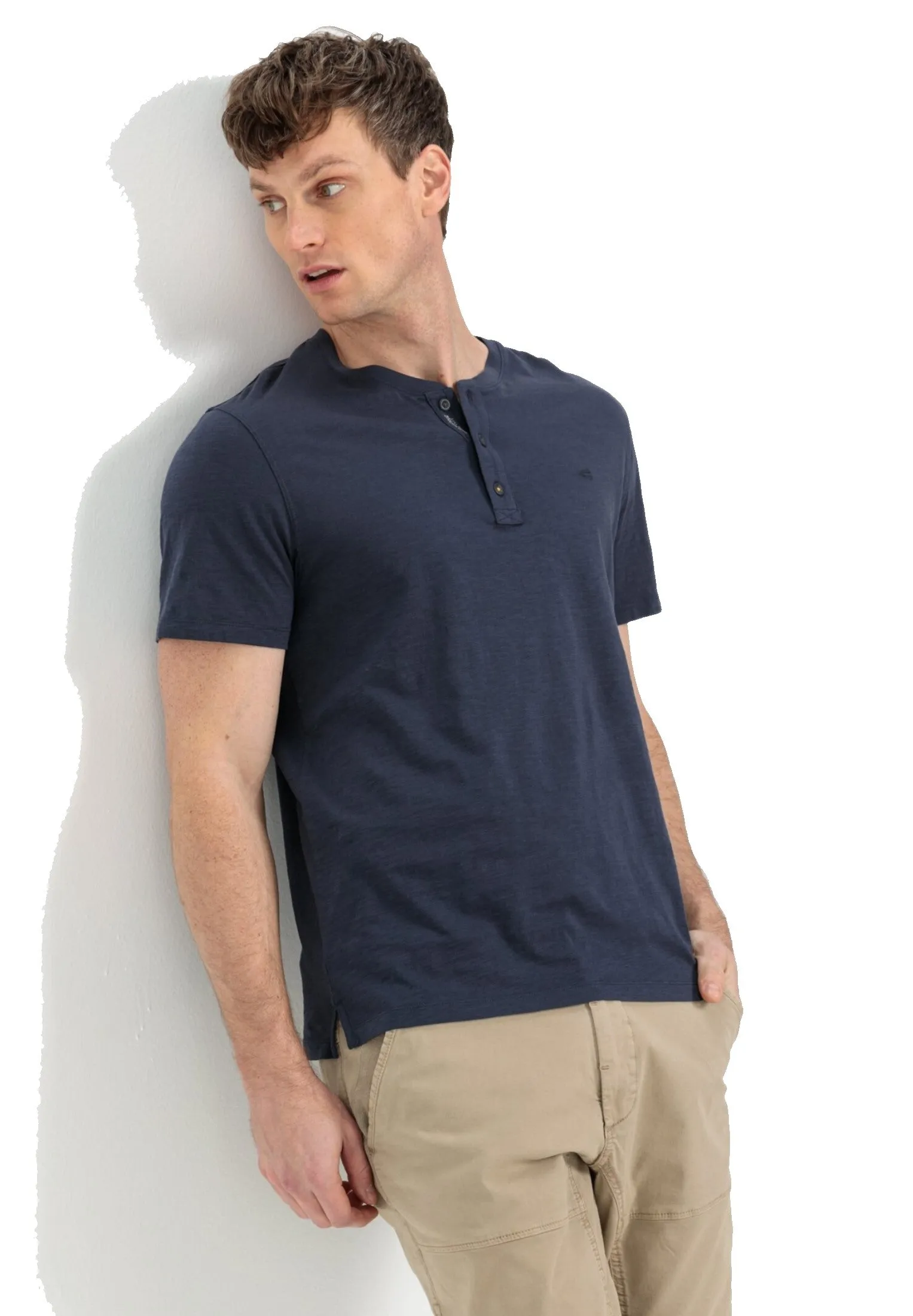 CAMEL ACTIVE TEE SHIRT BOUTON Marine