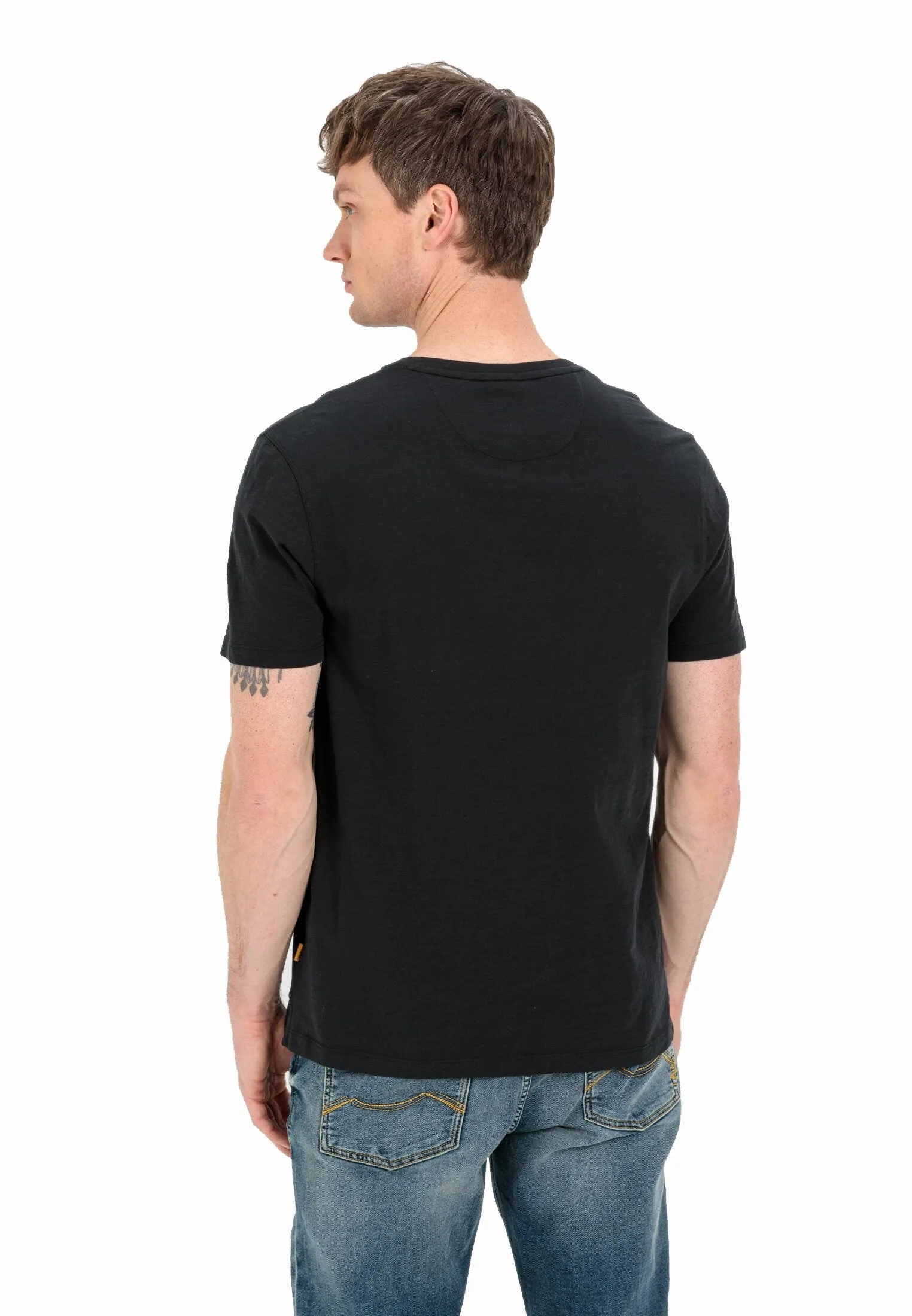 CAMEL ACTIVE TEE SHIRT BOUTON Noir