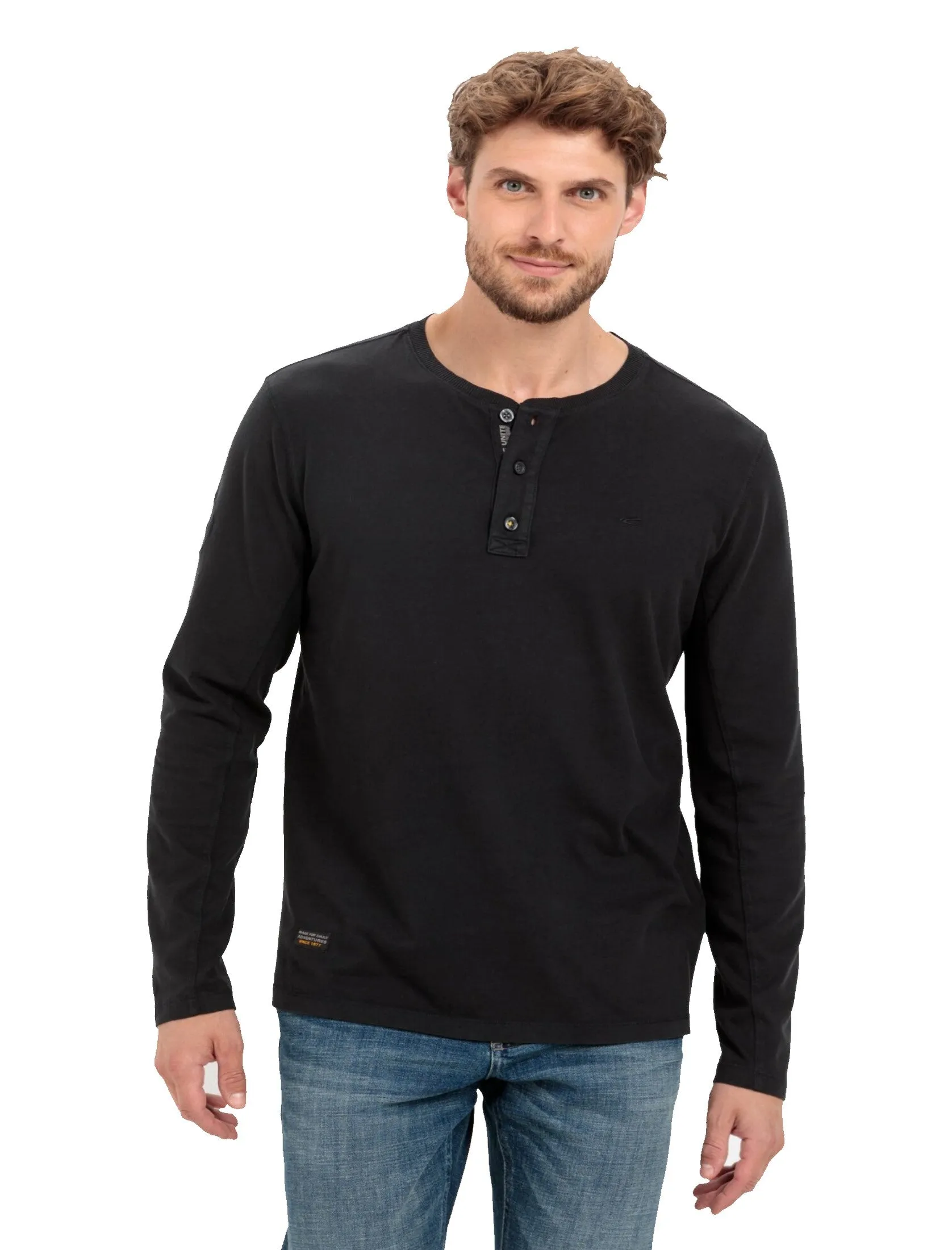 CAMEL ACTIVE TEE SHIRT MANCHES LONGUES Noir