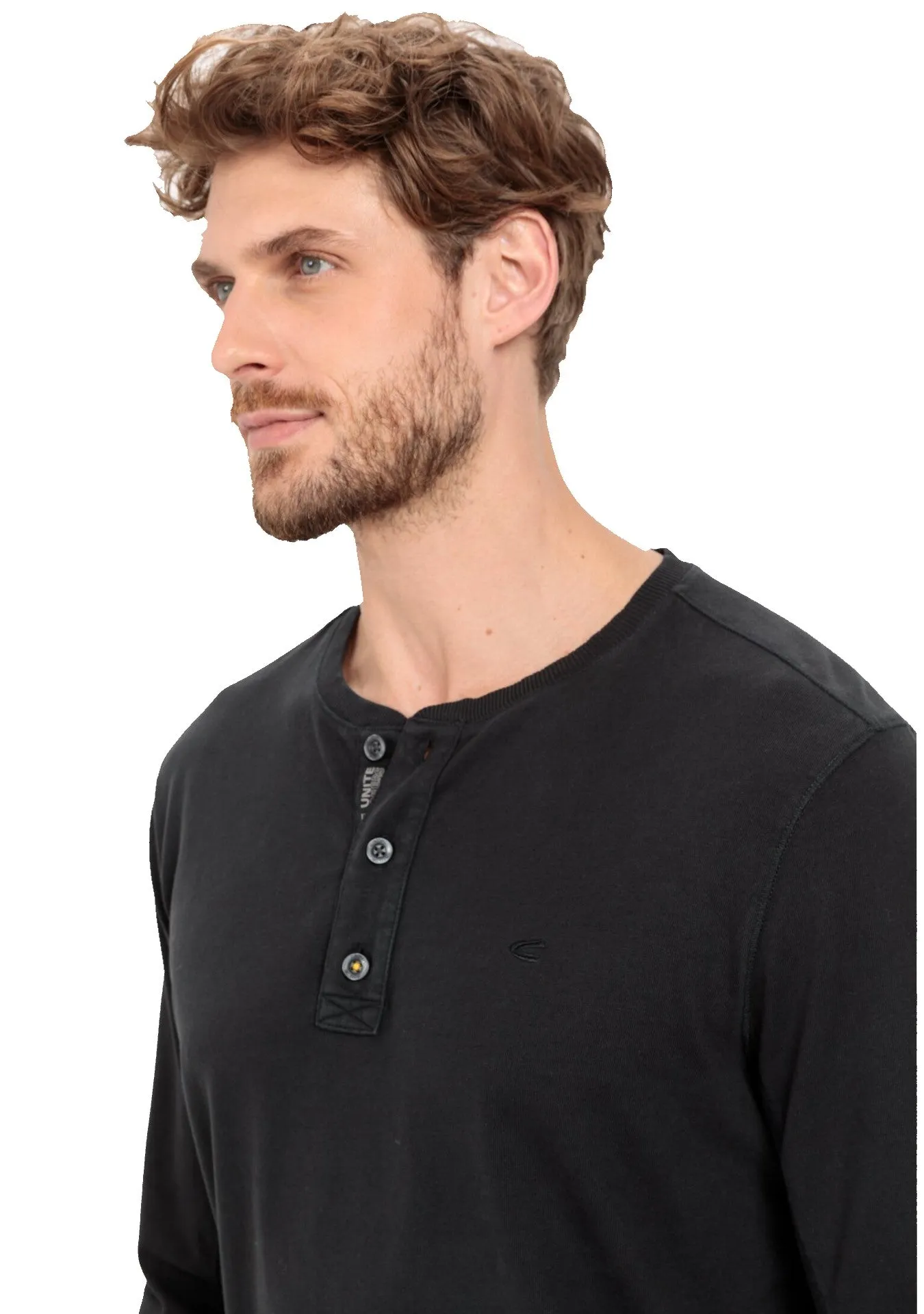 CAMEL ACTIVE TEE SHIRT MANCHES LONGUES Noir