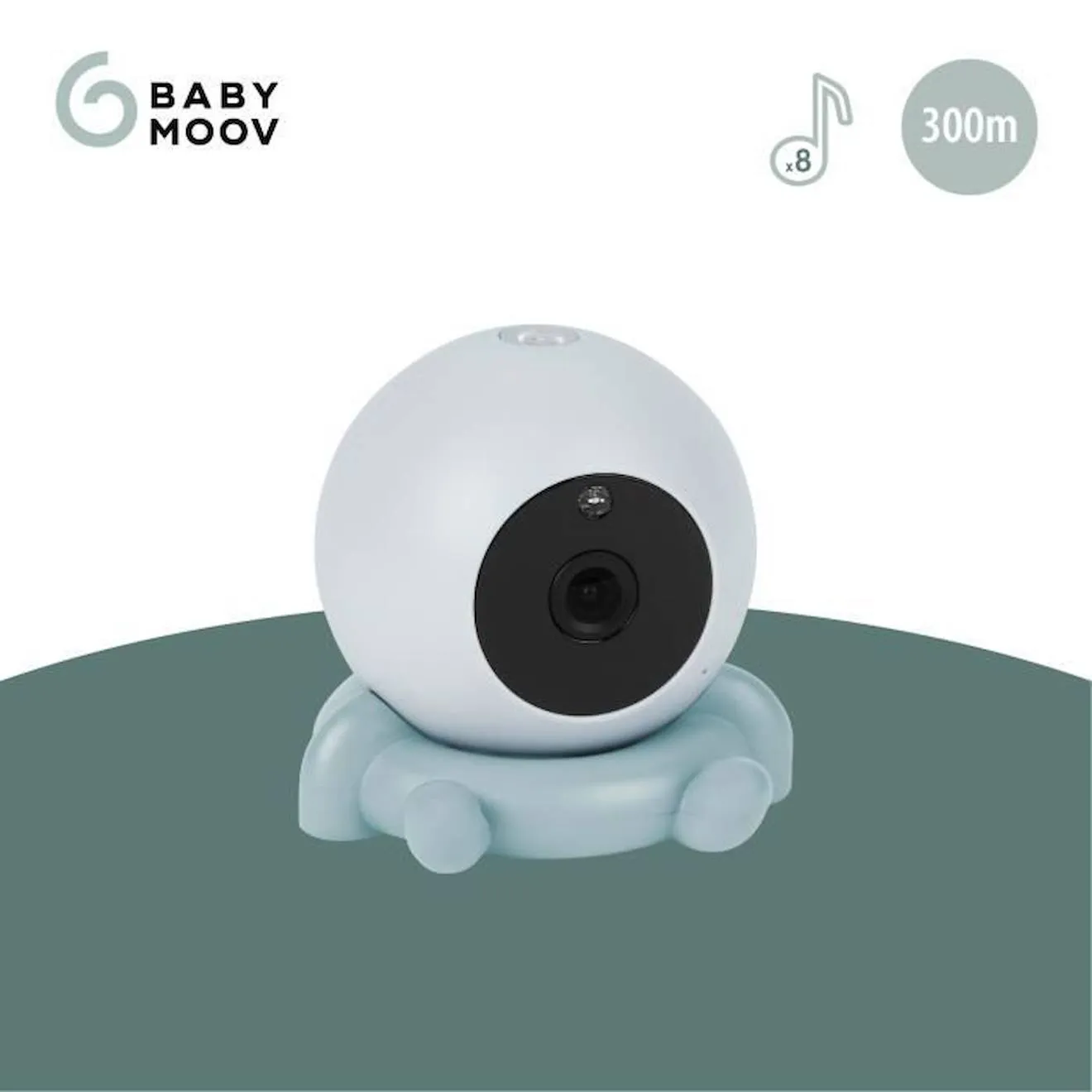 Caméra additionnelle BABYMOOV pour babyphone vidéo YOO ROLL bleu - Babymoov