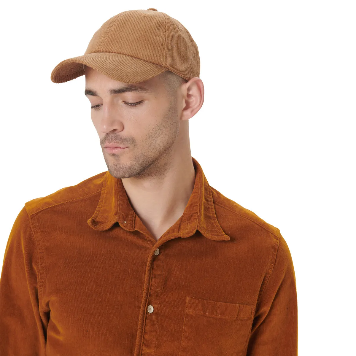 Casquette en velours camel