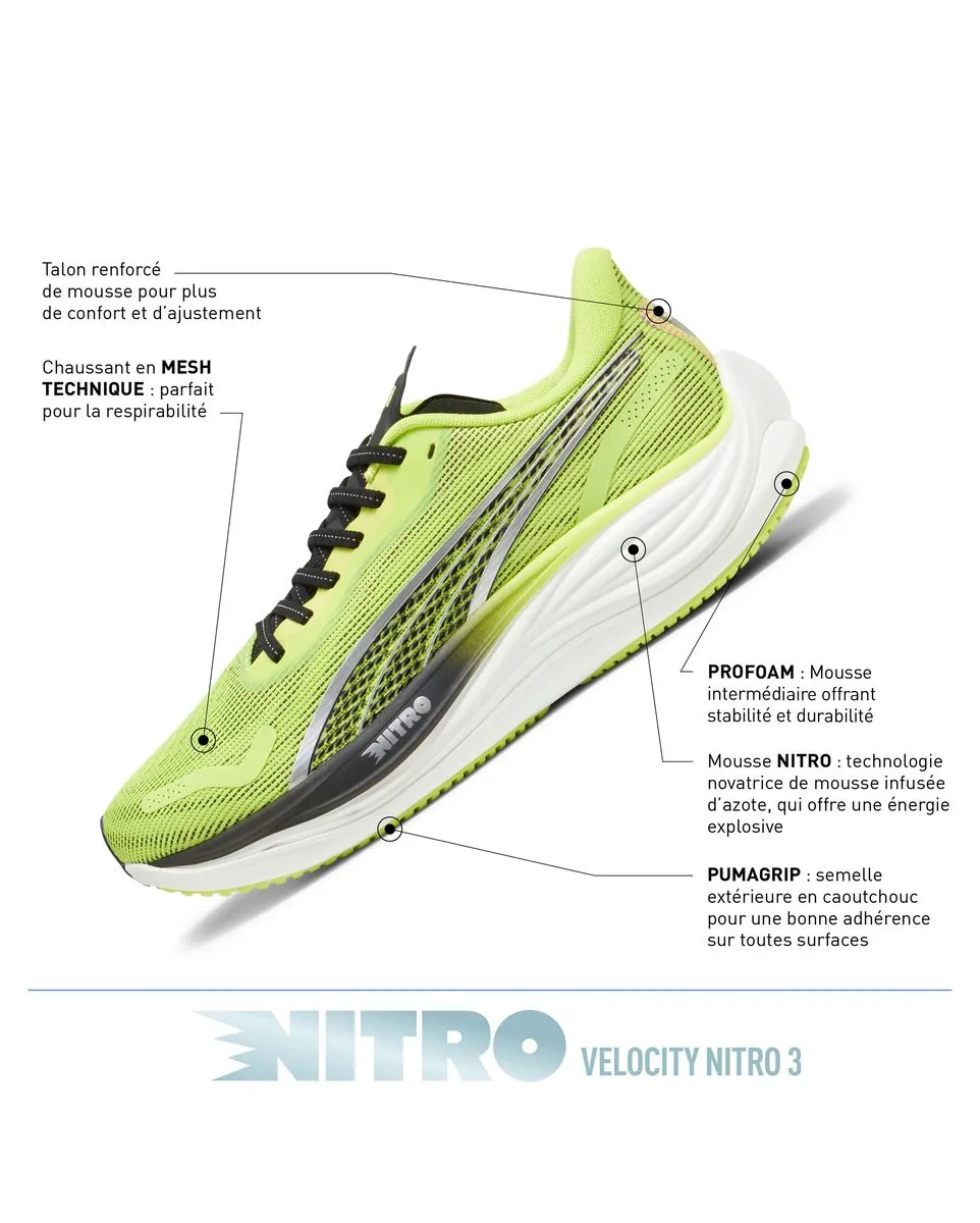 Chaussures de running Homme VELOCITY NITRO 3 Vert