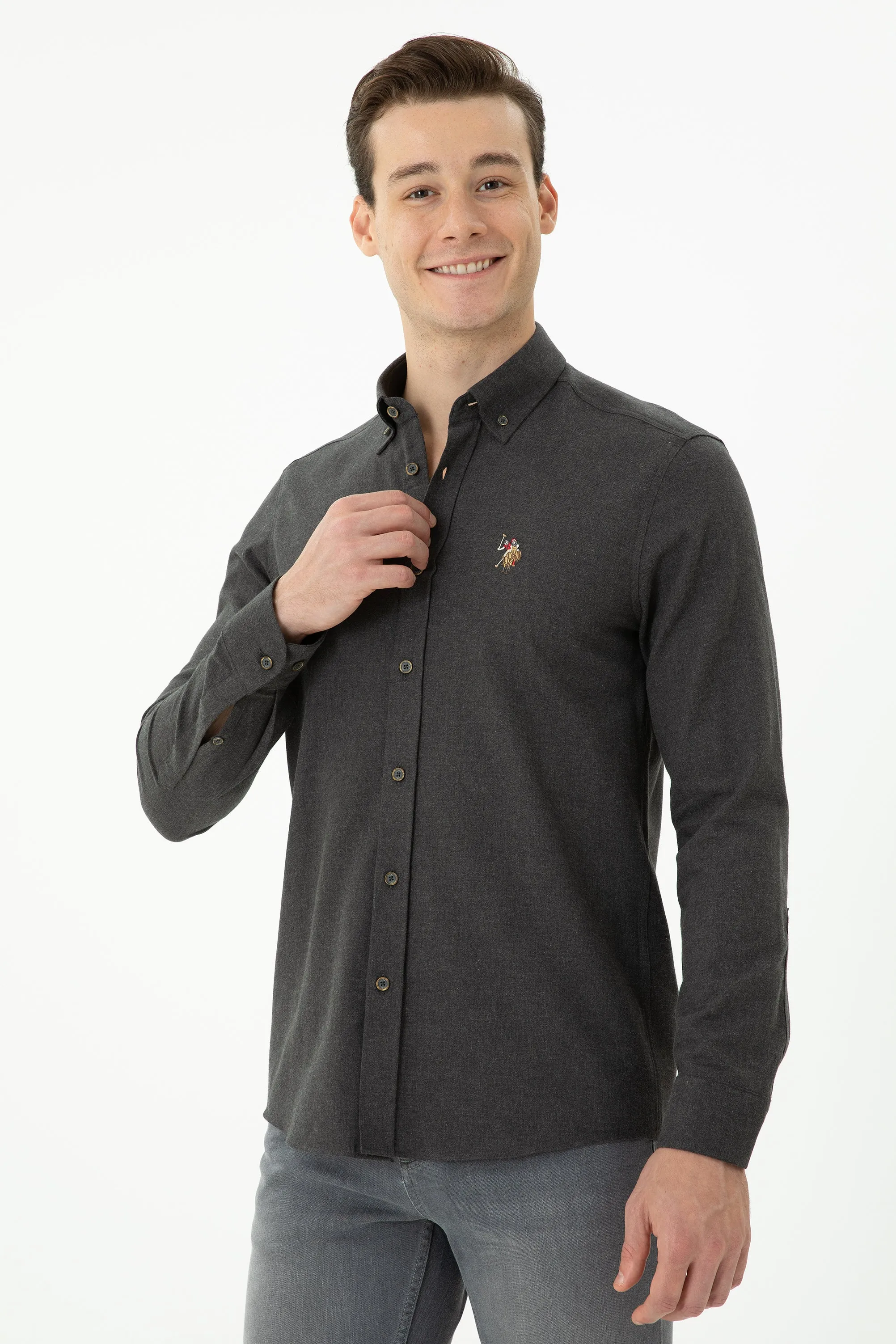 CHEMISE AKIS GRIS FONCÉ-1672287VR006