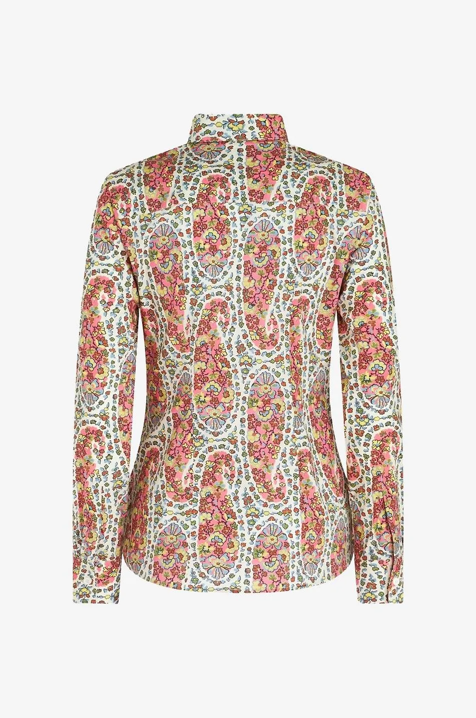 Chemise cintrée en popeline imprimée Paisley Flowers