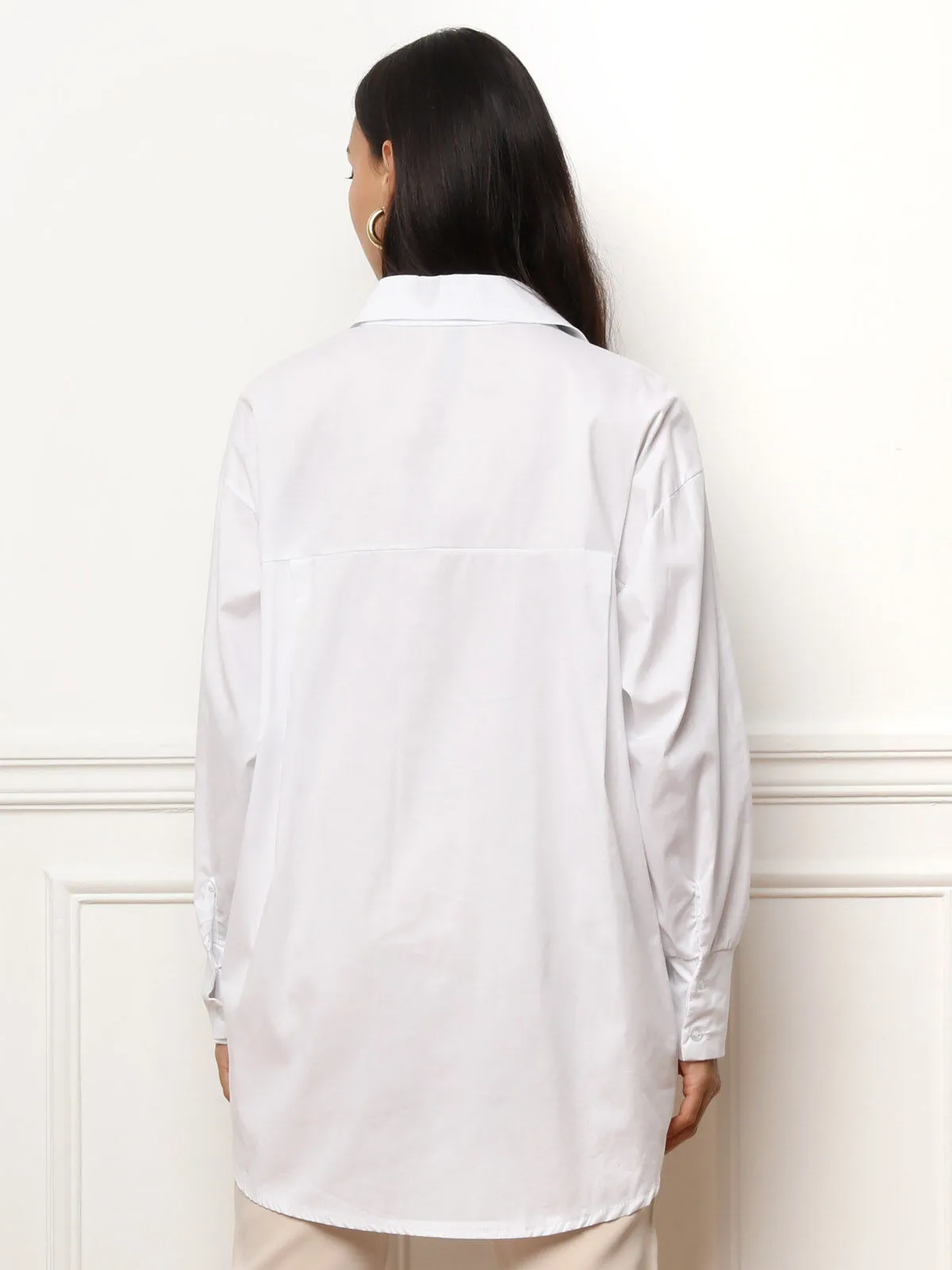 Chemise oversize avec grande poche- blanc_blanc