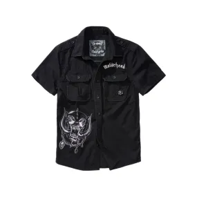 Chemise vintage motorhead noir manches 1/2 - Brandit