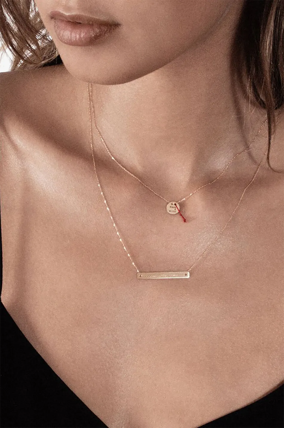 Collier en or rose Make A Wish