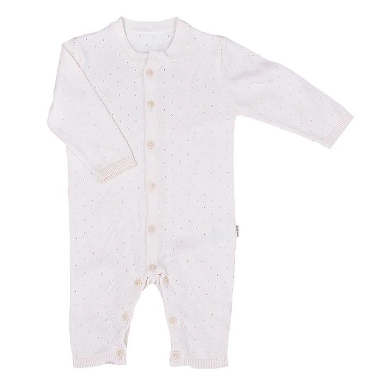 Combinaison bébé en tricot de coton bio beige - Sevira Kids