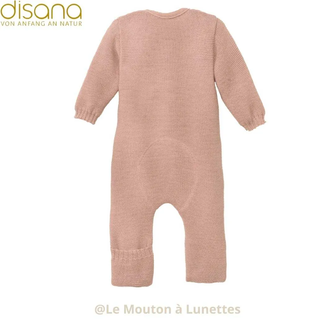 Combinaison bébé en tricot de laine mérinos bio Disana