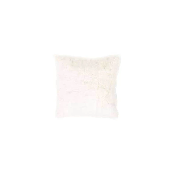 Coussin En Peau De Lapin Blanc