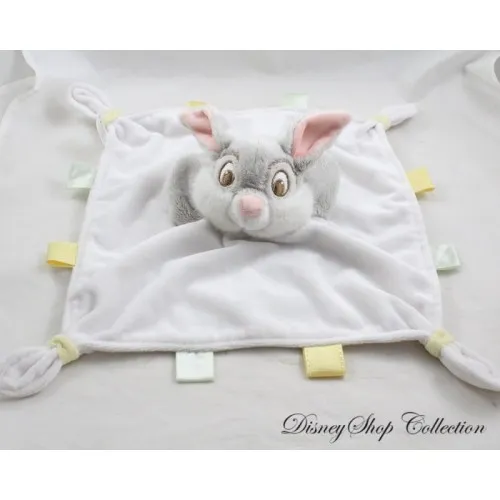 Doudou plat lapin Pan Pan DISNEY STORE blanc marionnette Panpan