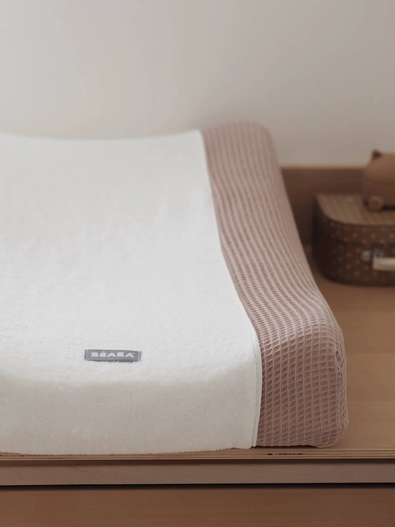 Drap-housse pour matelas à langer BEABA Sofalange vieux rose - Béaba