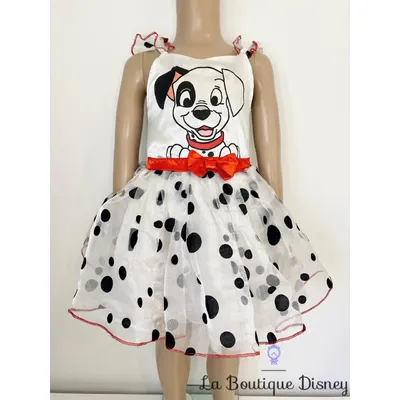 Déguisement Les 101 Dalmatiens Disney Rubies taille 2-3 ans robe blanc pois noirs chien