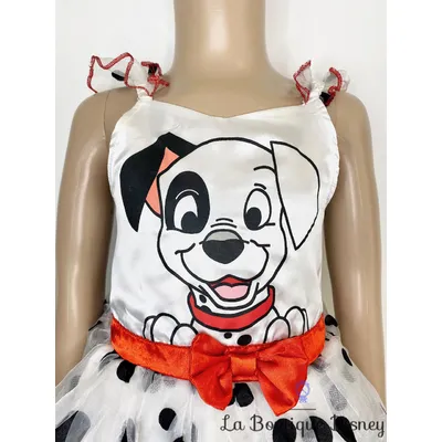 Déguisement Les 101 Dalmatiens Disney Rubies taille 2-3 ans robe blanc pois noirs chien