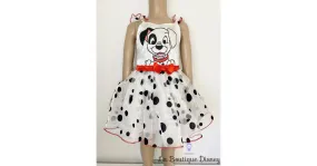 Déguisement Les 101 Dalmatiens Disney Rubies taille 2-3 ans robe blanc pois noirs chien