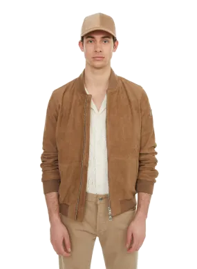 EDEN PARK  Bomber en cuir - Beige