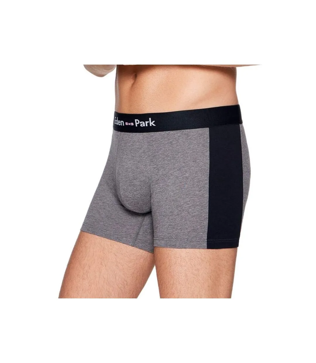 EDEN PARK Boxer Homme Coton BAND Gris chiné