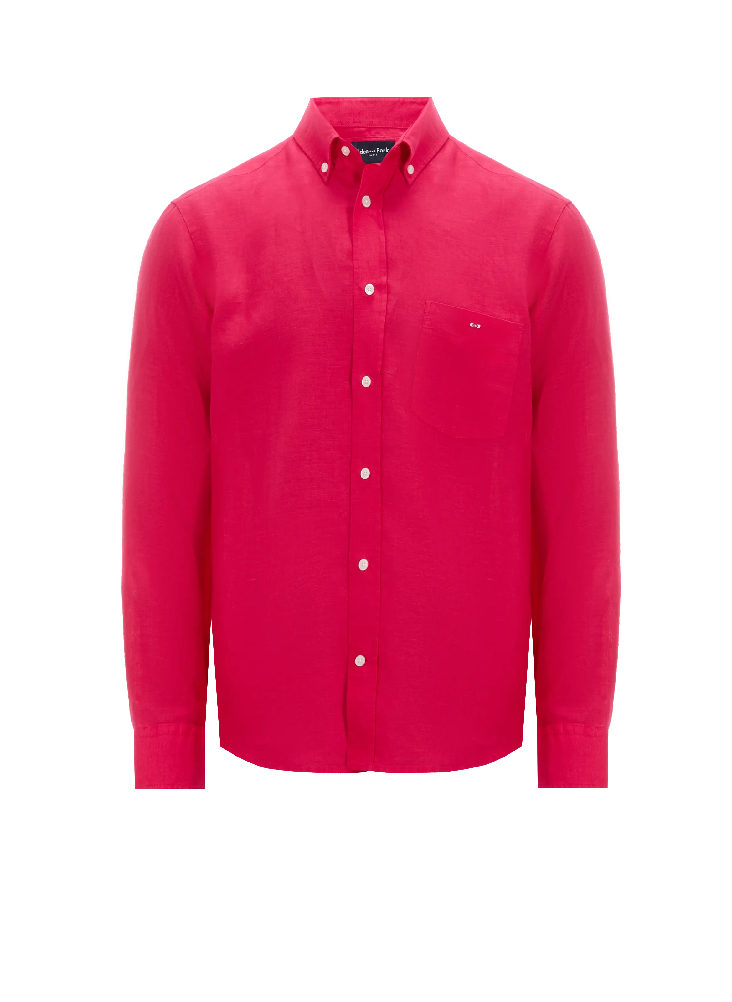 EDEN PARK  Chemise unie en lin - Rose