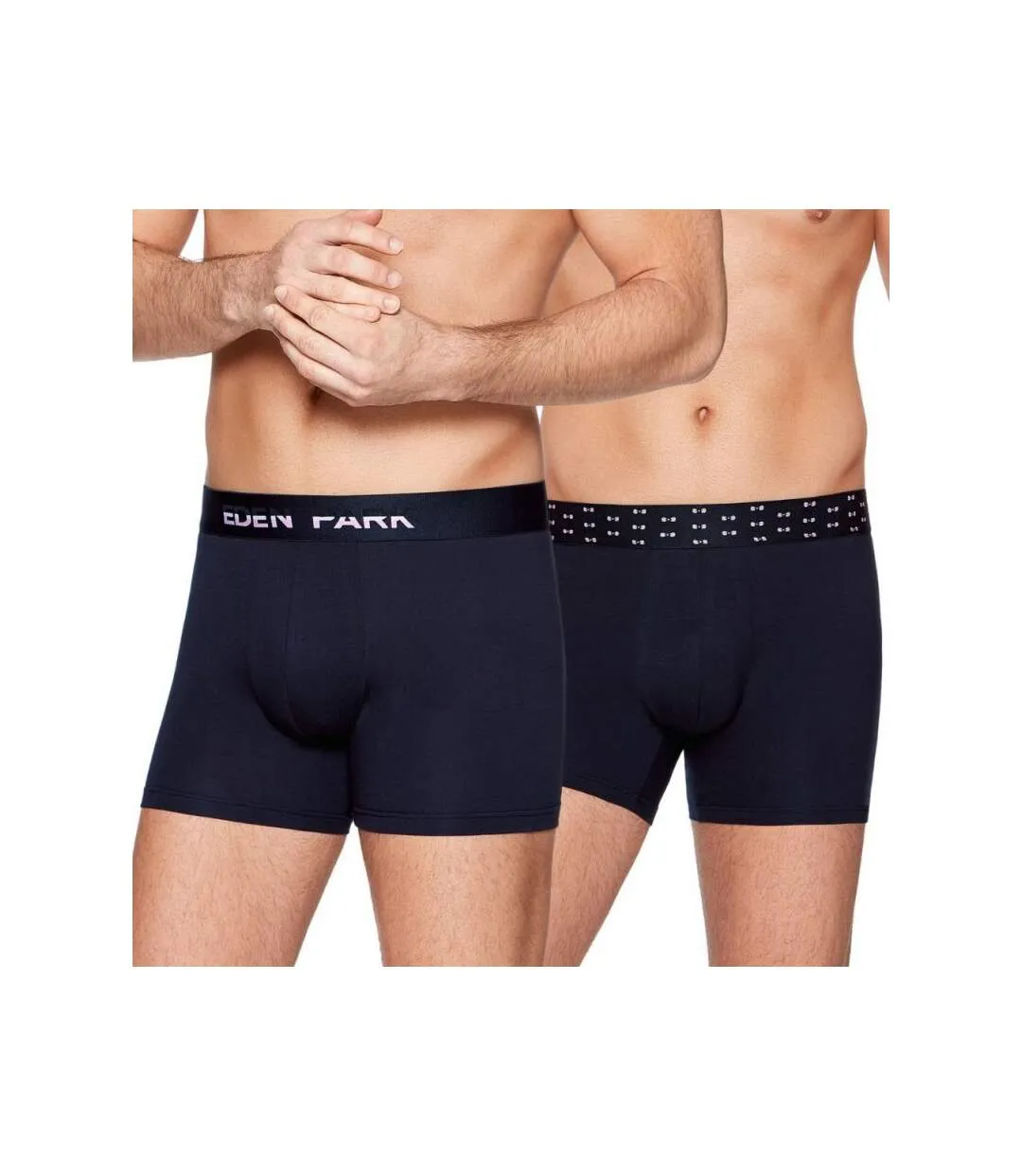 EDEN PARK Lot de 2 Boxers Homme Coton DUOCEINT Marine