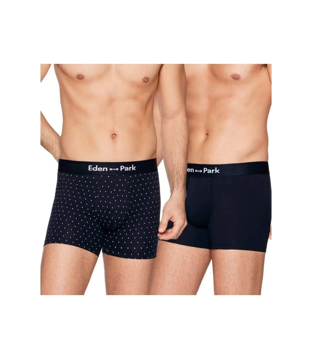 EDEN PARK Lot de 2 Boxers Homme Coton MINIBALLON Marine