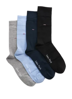 EDEN PARK  Lot de 4 chaussettes mi hautes - Bleu