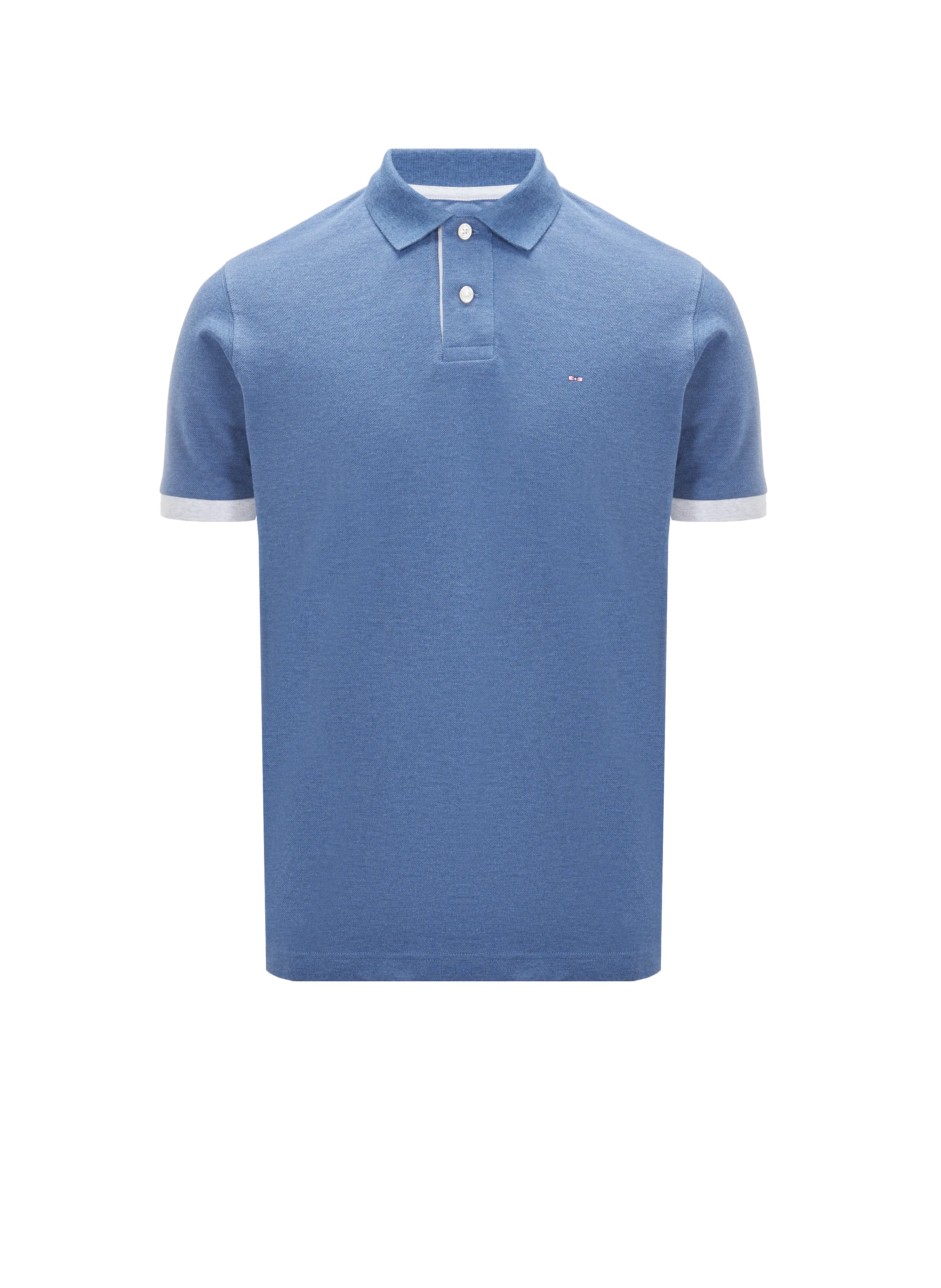 EDEN PARK  Polo bicolore en coton - Bleu