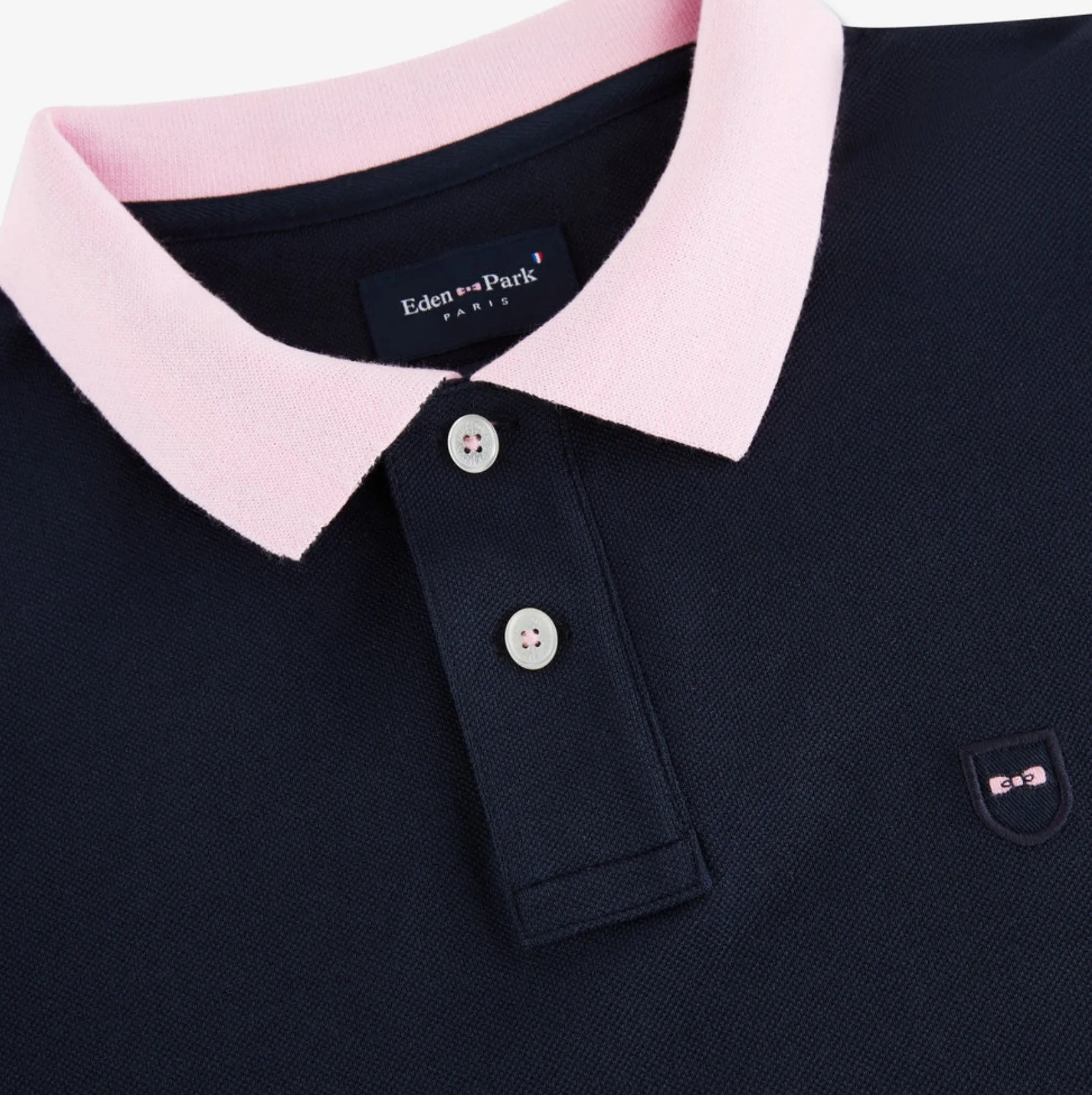 EDEN PARK POLO Marine col rose