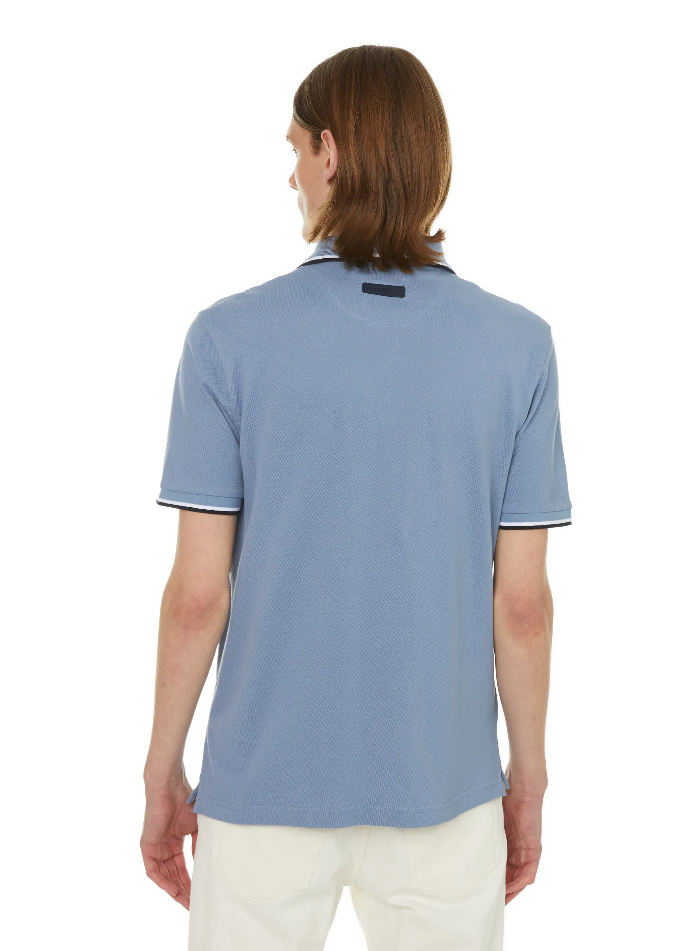 EDEN PARK  Polo uni en coton - Bleu