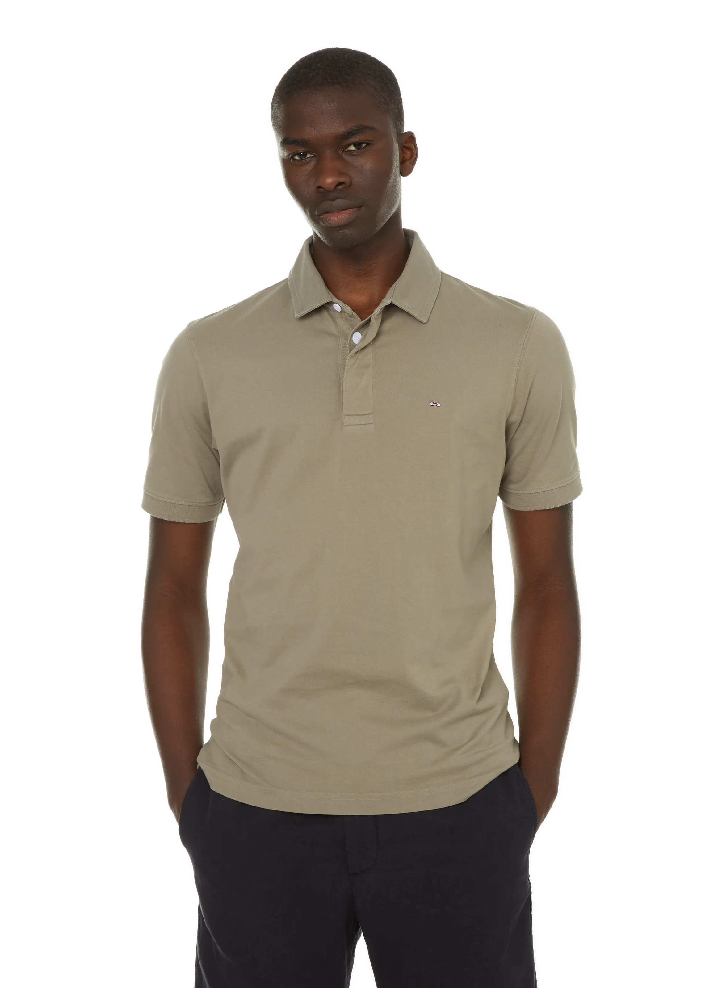 EDEN PARK  Polo uni en coton - Marron