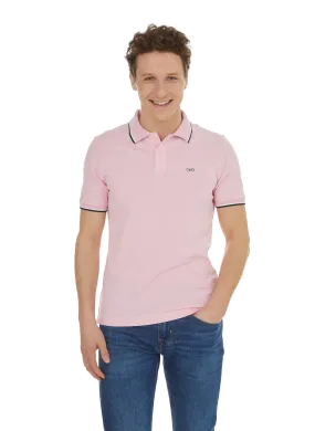 EDEN PARK  Polo uni en coton - Rose