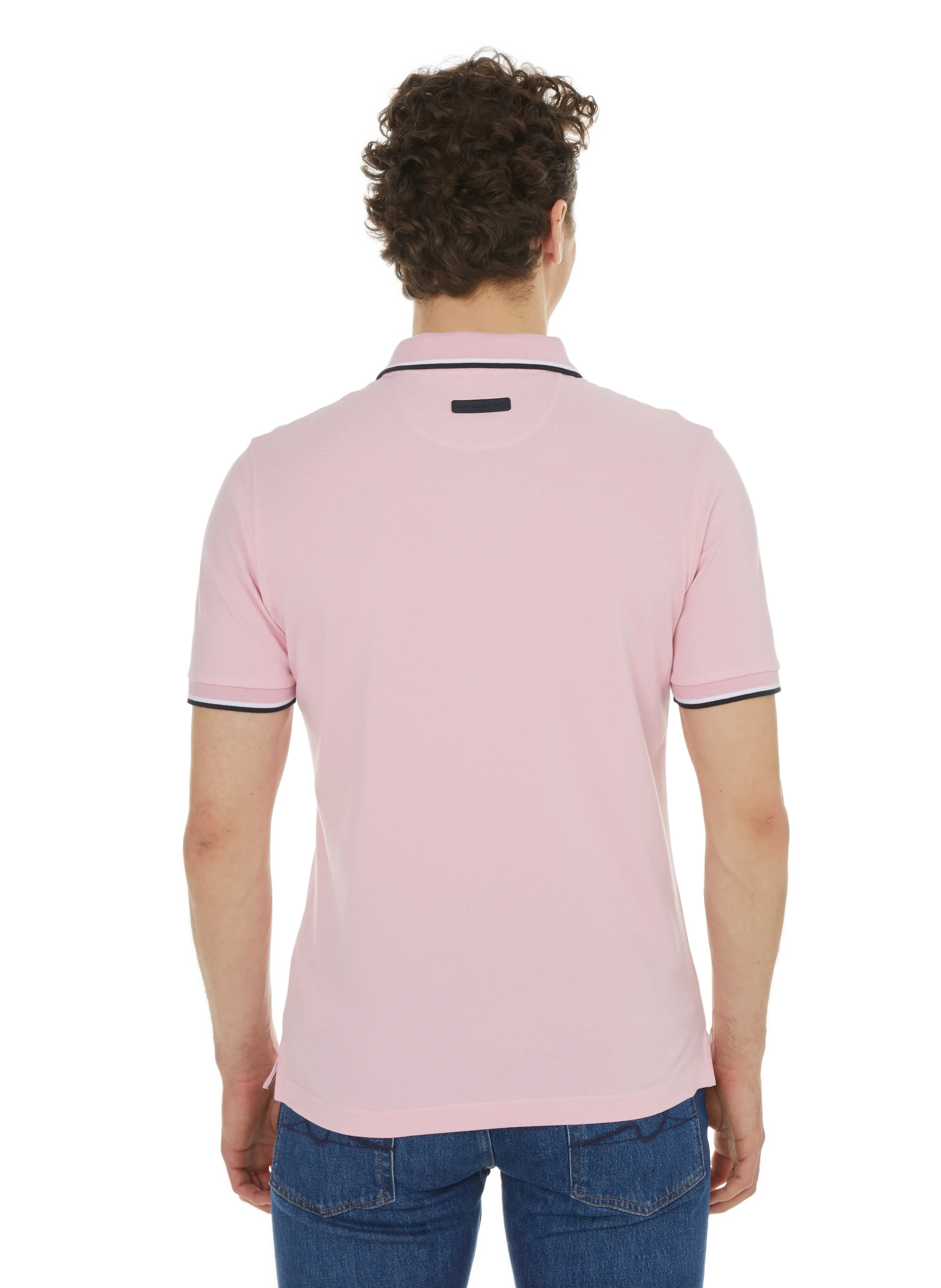 EDEN PARK  Polo uni en coton - Rose