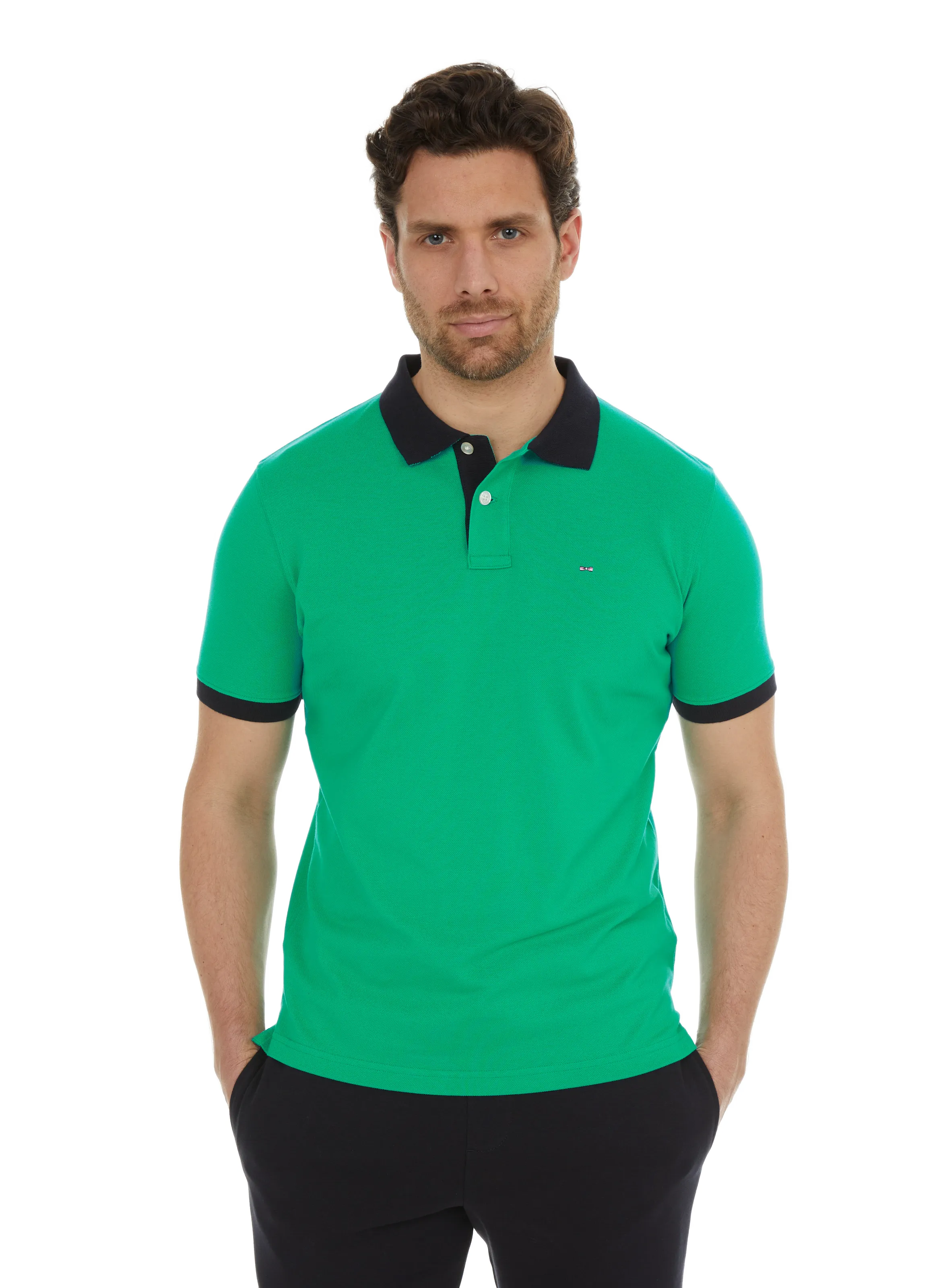 EDEN PARK  Polo uni - Vert